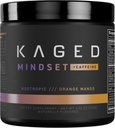 Kaged Nootropic Formula, Mindset, Focus and Productivity Supplement, Pure Caffeine, Enhances Memory, Mood, Clarity, 30 Servings