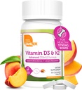 Zahler - Vitamina D3 &amp; K2 Chewable Suplemento (90 Conde) - Certified Kosher K2 D3 Vitamina 5000 UI Delicious Chew Tablet - Vitamina D &amp; K2 para Absorción de calcio, Densidad de bonificación &amp; Immune Support