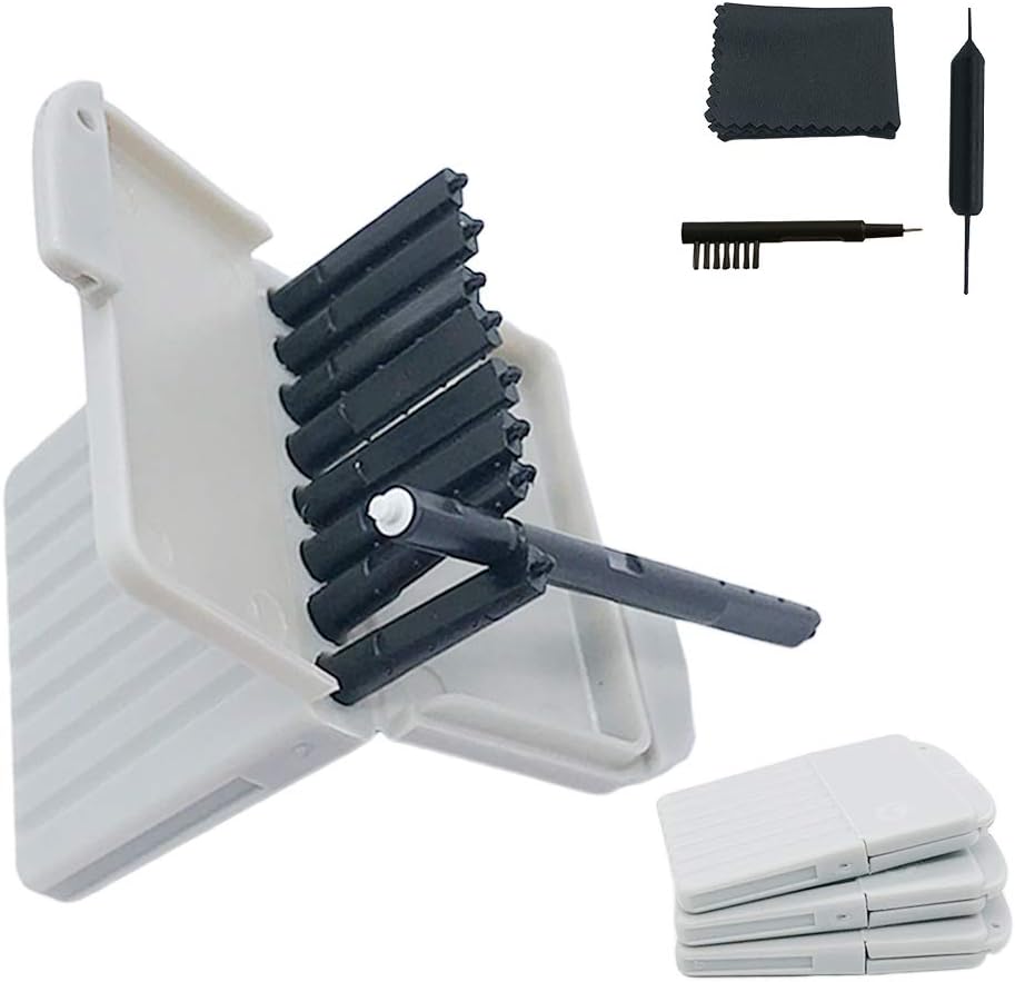 Ayuda auditiva Wax Guards Filtros Cerumen Stop Wax Traps for Phonak, Unitron, Widex Hearing aids Cleaner with Cleaning Brush kit Herramientas y Carry case – 3Packs/24 Filtros