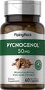 Piping Rock Pycnogenol Suplemento TEN 50 mg TENIDO 60 cápsulas TENIDO Francés Marítimo Pine Bark Extracto Silencio Pinus Pinaster para Hombres y Mujeres ANTE NO GMO, Gluten Free
