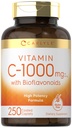 Carlyle Vitamin C 1000mg con Bioflavonoids Ø 250 Caplets Silencio con Rose HIPS Silencio Vegetarian, Non-GMO, Gluten Free Supplement
