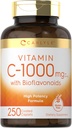 Carlyle Vitamin C 1000mg con Bioflavonoids Ø 250 Caplets Silencio con Rose HIPS Silencio Vegetarian, Non-GMO, Gluten Free Supplement