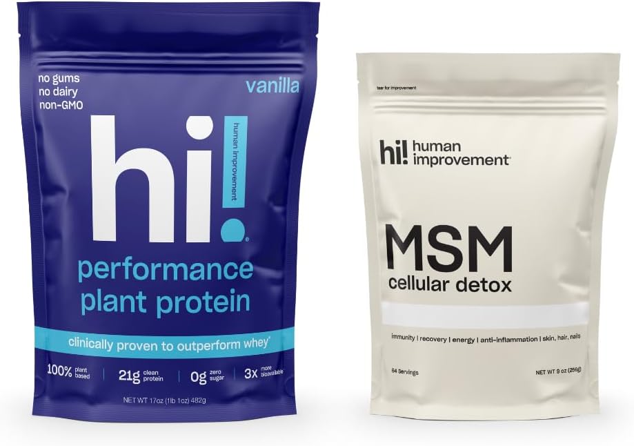 Mejora humana Proteína de rendimiento de vainilla y MSM