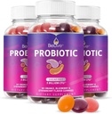 BeLive Probiotic Gummies - Probiotics with 5 Billion CFUs for Digestive Health, Men, Women &amp; Kids Probiotic Supplements for Immune Support, Sugar Free & Vegan – Blueberry, Strawberry & Orange ← 3-Pack
