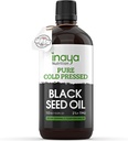 Nigella Sativa Black Seed Oil – Pure Cold-Pressed with 2% Thymoquinone Silencio Egipcio Fuented ← Nutrient-Rich for General Wellness, Hair & Skin Care ← 30 Servimientos en Glass Bottle