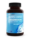 BioEmblem Complejo de Magnesio Triple tención 300mg Magnesium Glycinate, Malate " Citrate TEN High Absorption Chelated Formula ANTE Vegan, Non-GMO, Gluten-Free TEN 90 Capsules