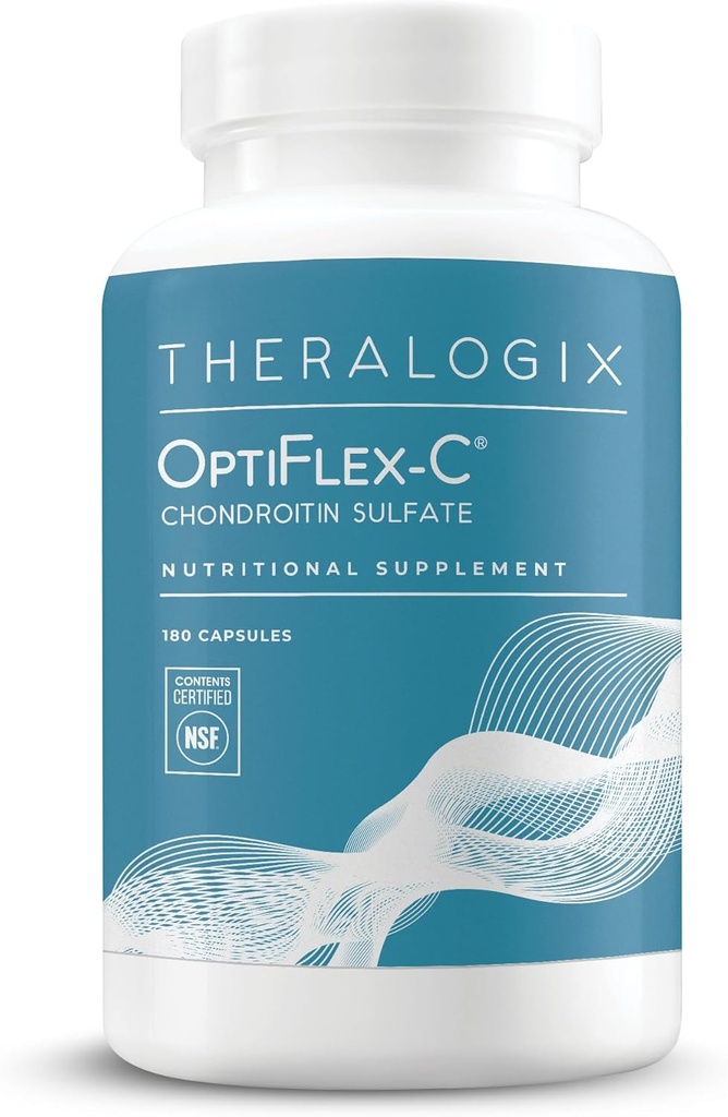 Theralogix OptiFlex-C Chondroitin Sulfate - 90-Day Supply - Condroitin Capsules - Soporte Saludable Función Conjunta y Movilidad - Suplemento de Soporte Conjunto para Hombres - NSF certificado - 180 cápsulas