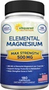 aSquared Nutrition Proprietary Magnesium 500mg – High Absorption Magnesium Citrate " Oxide – 180 Veggie Capsules, 180 Day Supply – USA Formulated " Third Party Tested