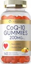 Carlyle CoQ10 200 mg Gummies Silencio 140 Conde ← Mango Pineapple Flavor  Vegan, Non-GMO, Gluten Free Supplement