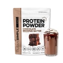 Comidas simples limpias Whey Protein Powder, Chocolate Brownie Batter Flavor Naturalmente Endulzado, 100% Grass Fed Protein Powder con Enzimas Digestivos & No Ingredientes Artificiales, Gluten Gratis, 30 Servimientos