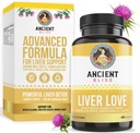 Antiguo Bliss Liver Love - Natural Milk Thistle Liver Detox and Liver Health Cleanse Supplement - Support Healthy Liver in Men and Women - 60 Capsules - with Burdock, Dandelion, Cloves, and More