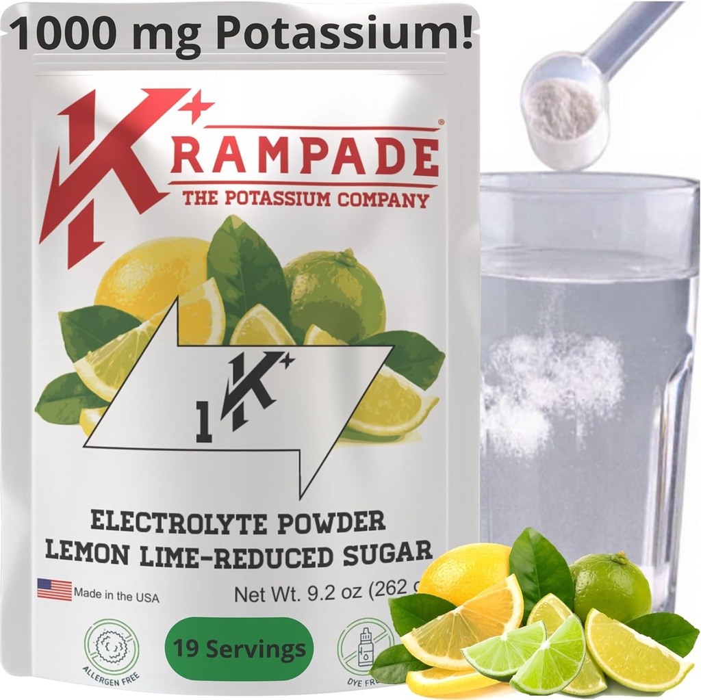 Krampade 1Krs Potasio Powder Drink Mix  1000 mg ← Hydration and Cramp Prevention