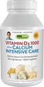ANDREW LESSMAN Vitamin D3 1000 Plus Calcium Intensive Care 60 Capsules - Esencial para la Absorción de Calcio, soporta la salud ósea, función muscular saludable. Gentil, fácil de absorber. No hay aditivos
