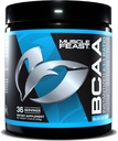 Muscle Feast Vegan BCAA Powder 4:1 Ratio Keto Friendly Sugar Free Post Workout Recovery, Blue Ice Pop, 300g