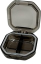 Organizador de píldoras de viaje - Durable, Watertight Pill Case Travel Size con 4 Compartments - Compact Pill Travel Case for Vitamins, Supplements, Medicine - Travel Pill Container for Purse (Gray)
