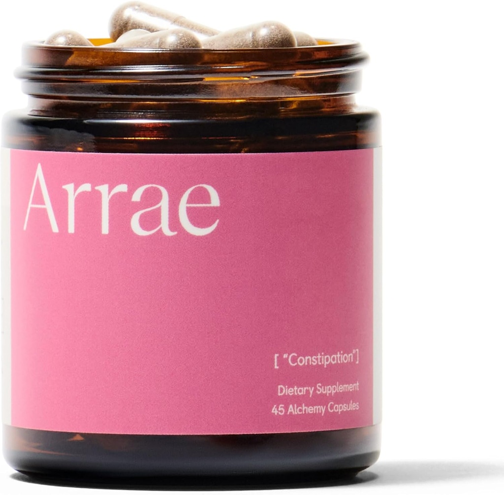 Alivio del estreñimiento de Arrae: Limpiar el colon natural, Capsulas de acción rápida para Movimientos regulares de Bowel " Salud de Gut, Detox Digestivo, Alivio de Bloating para Mujeres " Hombres, Gut Cleanse (45 Conde)