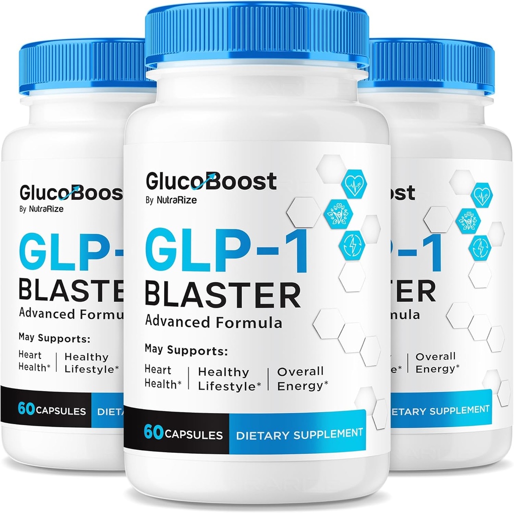 (3 Pack) GlucoBoost Capsules, Booster Oficial GlucoBoost GLP-1, All Natural Formula to Maintain Stable Healthy Levels, Premium Blood Support Vitaminas, Gluco Boost Review (180 cápsulas)