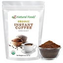 Z Natural Foods Organic Instant Coffee Powder - Rich Dark Roast Flavor, Arabica Instant Espresso Polvo con antioxidantes para Boost Energy, Mood & Focus - Café Gourmet en bolsa resealable, 8 oz