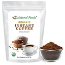 Z Natural Foods Organic Instant Coffee Powder - Rich Dark Roast Flavor, Arabica Instant Espresso Polvo con antioxidantes para Boost Energy, Mood & Focus - Café Gourmet en bolsa resealable, 8 oz
