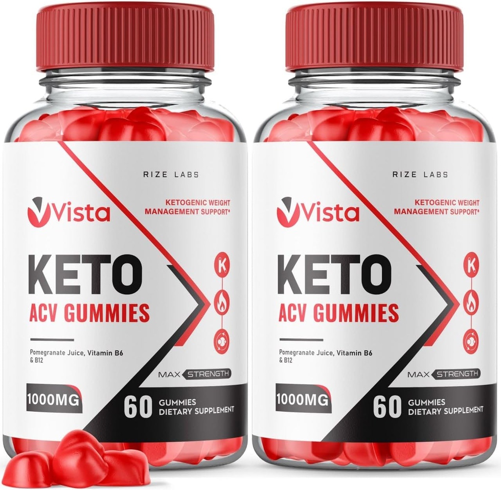 laboratorios rize (Pack of 2 Vista Keto ACV Gummies for Advanced Weight Loss, VistaKeto Supplement, Maximum Strength Gomitas, Advanced Formula Reviews (120 Gummies)