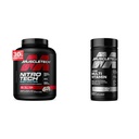 Muscletech Whey Protein Powder &amp; Multivitamin for Immune Support - Nitro-Tech Muscle Building Formula with Whey Protein Isolate " Peptides, 30g Protein, 3g Creatine, 6.8g BCAAs, y Platinum Multivitamin con 18 vitaminas " Minerals