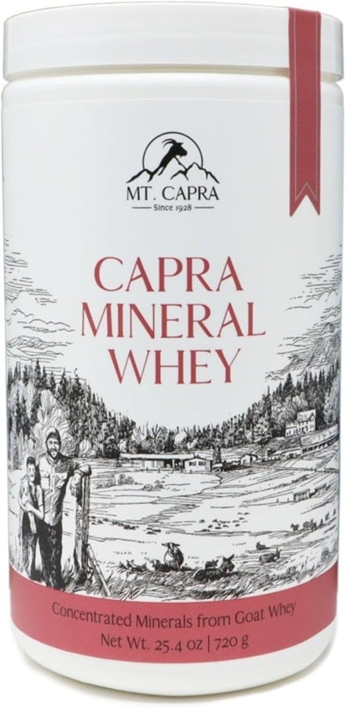 Mt. Capra Mineral Whey TENIDO A Whole Food, Bio-Available Mineral/Electrolyte Powder Suplemento de Goat Milk Whey, Rich in Potassium, Alkalizing TEN 28 Servings - 25.4 oz