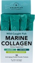 AMANDEAN Marine Collagen Peptides Powder Stick Packs. Pescado salvaje. 30 Empaquetaduras individuales de uso individual. Pelo, Esquín & uñas. Non-GMO, Zero Carbs, Unflavored, High Bioavailability.