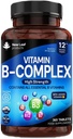 Complejo de vitamina B - 365 pequeñas tabletas (un año de suministro) Alta resistencia Todas las 8 B Vitaminas B1-B2-B3-B5-B6-B12, Biotina, ácido fólico y vitamina C - Reducción de la tensión, energía &amp; apoyo inmunológico - UK Made