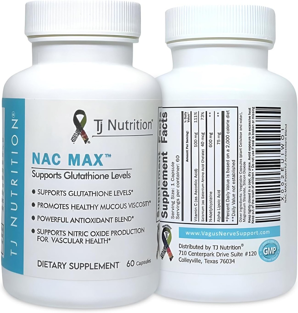 NAC MAXTM - The Ultimate N-Acetylcysteine Blend - soporta sistema inmunitario - salud respiratoria - salud hepática - mejor que NAC solo
