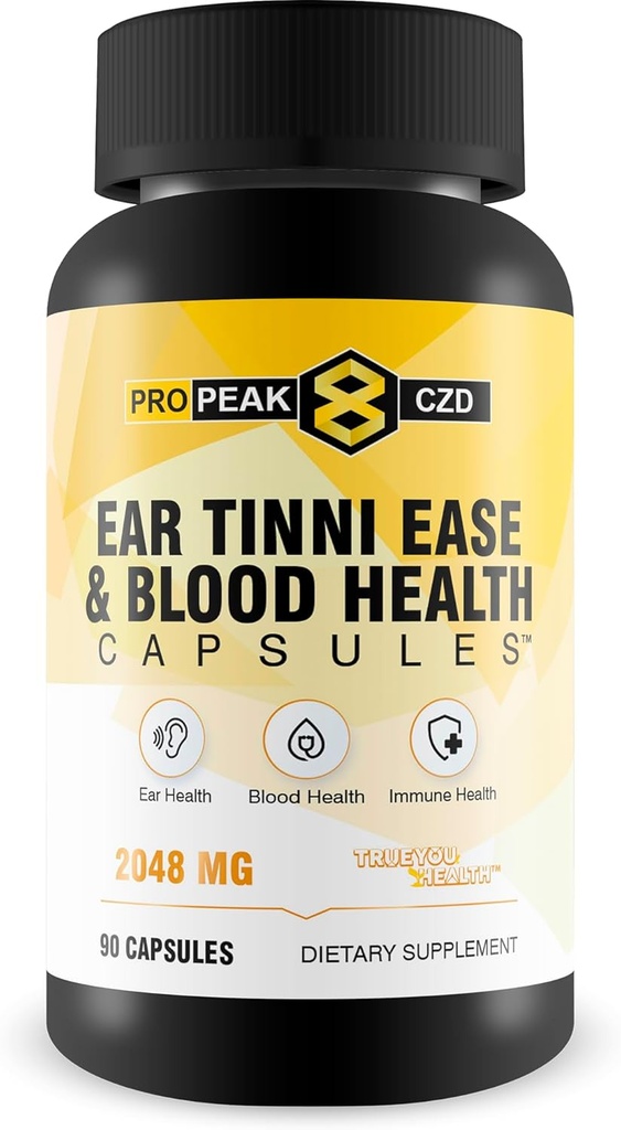 Natural Tinnitus Relief Ear Tinnie Ease Immune Boost - Nuestro mejor Tinnitus Relief for Ringing Ears Immune Support Suplemento - Blood Booster - Ear Health - Immune Boost Blood Builder Blood Health Pills