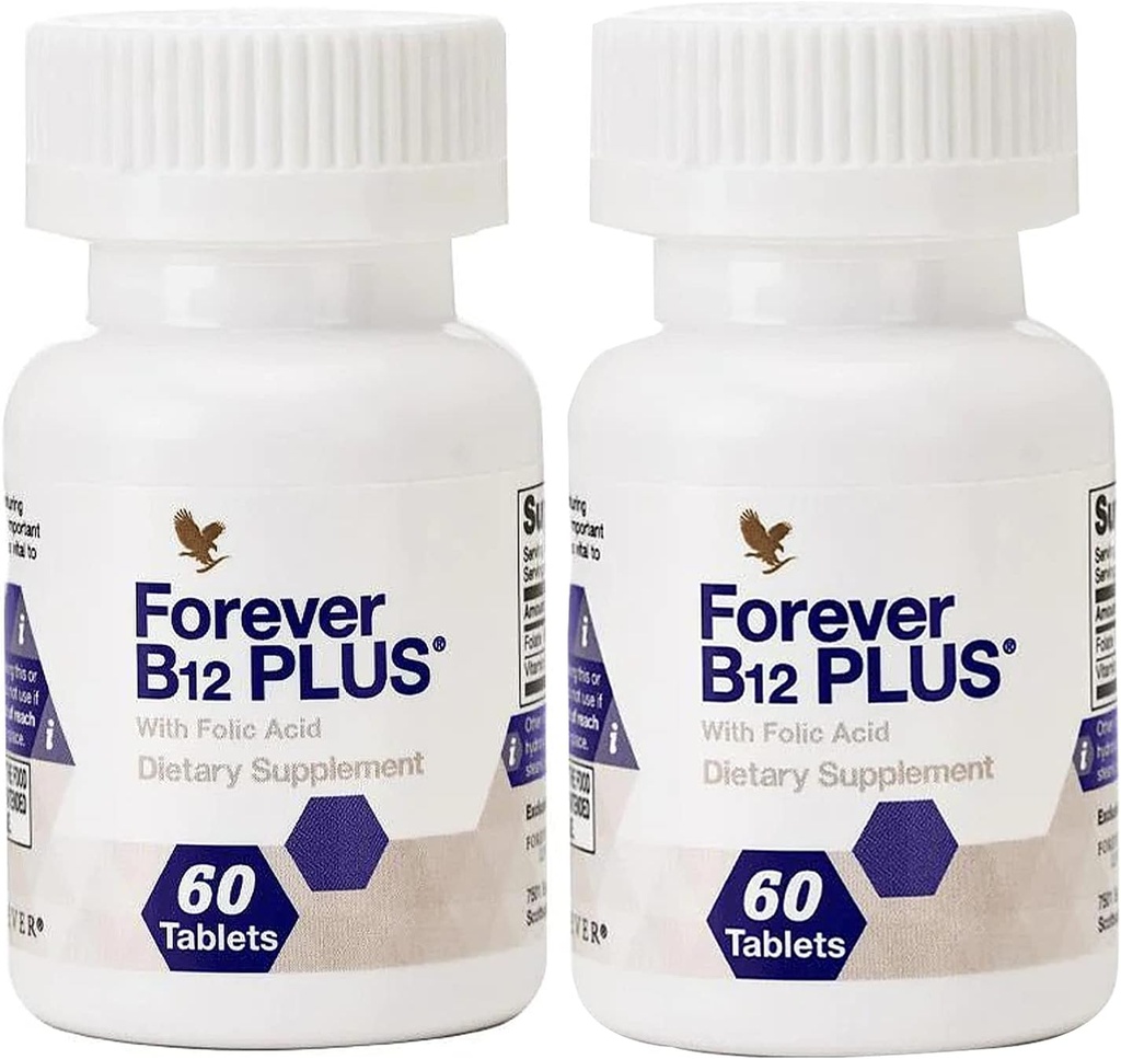 Forever Living - B12 Plus - Vitaminas B Esenciales para la Energía, Apoyo Inmunitario y Salud Celular Roja - Vegan, Vegetariano y Libre de gluten - 120 Tablets