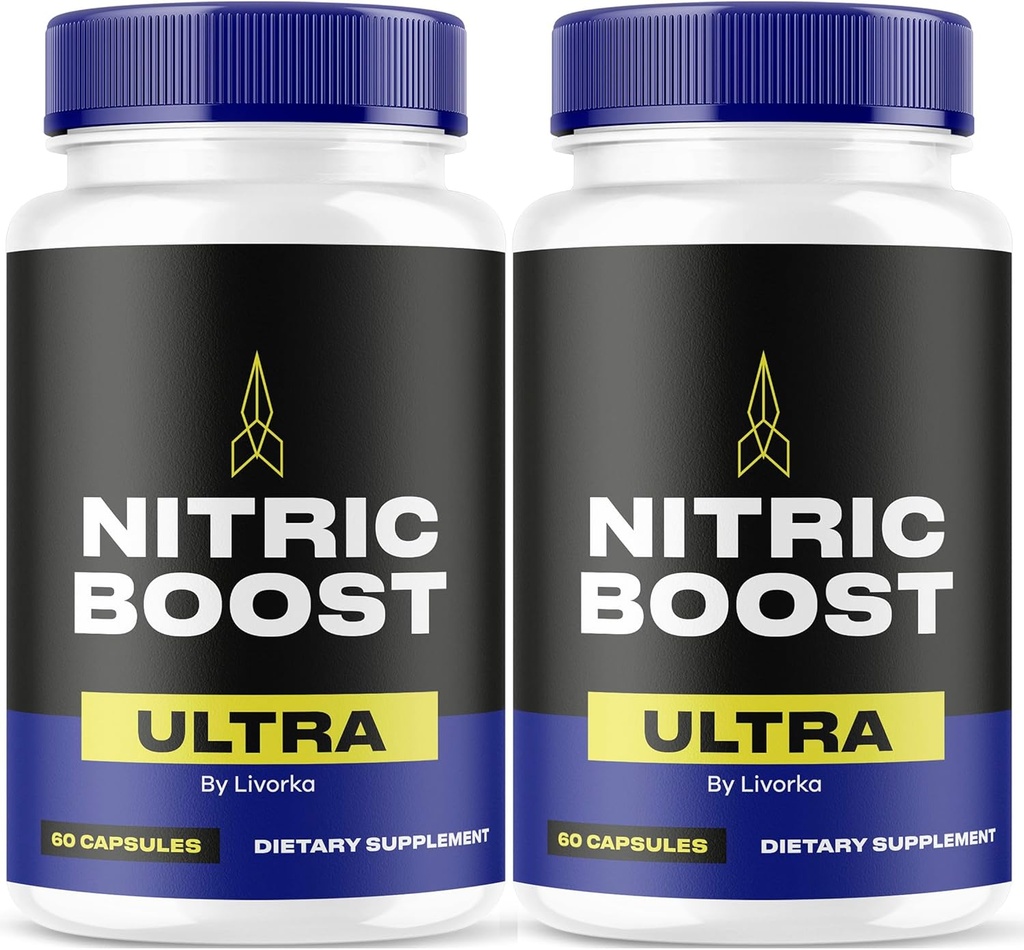 LIVORKA Nitric Boost Ultra Powder Ahora en Capsules, Advanced Formula - 120 Conde (2 Mes de Suministro) - Pack de 2