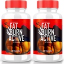 (2 Pack) Fat Burn Active Pills, Fat Burner Active Advance Keto Formula - Advanced Weight Loss Support, All Natural Keto Supplement, Fat Burn Keto Vitaminas, FatBurn Keto Active Reviews (120 cápsulas)