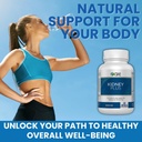 Well of Life: Kidney Plus 600mg with Cranberry Extract, Astragalus Root, Java Tea-Leaf & antioxidantes for General Well-Being, Helps Healthy Kidney Function & Urinary Tract Wellness, 60 cápsulas