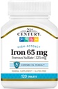 21st Century Iron 65 mg con Sulfato Ferroso 325 mg - 100 Tabletas, Pack de 3