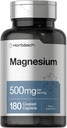 Horbäach Magnesium 500mg TEN 180 Caplets ANTE Vegetarian, Non-GMO, y Gluten Free Supplement