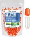 XPRS Nutra Size 3 Empty Capsules - 100 Conde Empty Gelatin Capsules - Pills DIY Capsule Filling - Pure Bovine Pill Gel Caps Fillable for Do-It-youself Vitamins and Supplements (Orange/Clear)