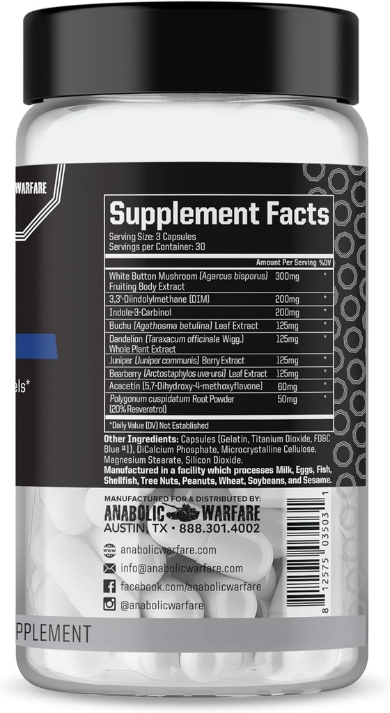 Anabolic Warfare Project Shred, Manage Normal Healthy Cortisol Levels & Water Retention, Body Recomposition Formula, Made with Botanicals*