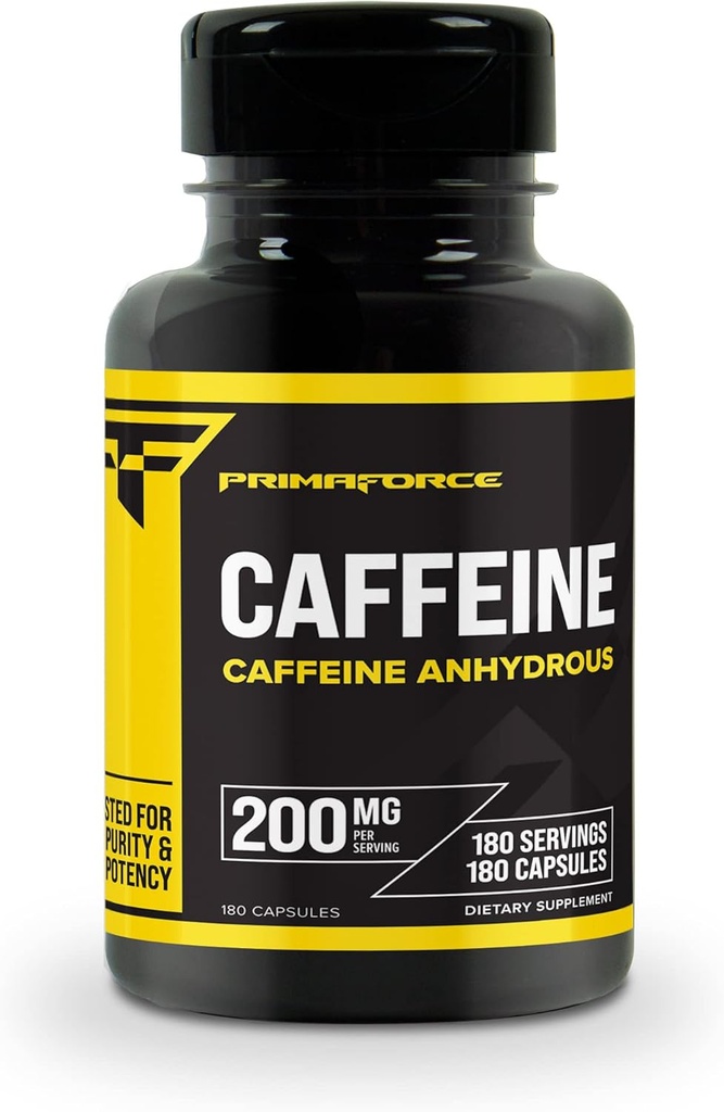 Caffeine Pills Primaforce 200mg, 180 cápsulas