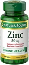 Nature's Bounty Zinc 50 mg Caplets, Unflavored, 100 Count, Pack of 2