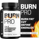Burn Pro 7-in-1 Thermogenic Metabolism Booster | Weight Management Support Supplement with Appetite & Energy Support | Bloating Relief, Targeted Belly Toning & Keto Inducing | Slim, Trim & Tone | 60ct