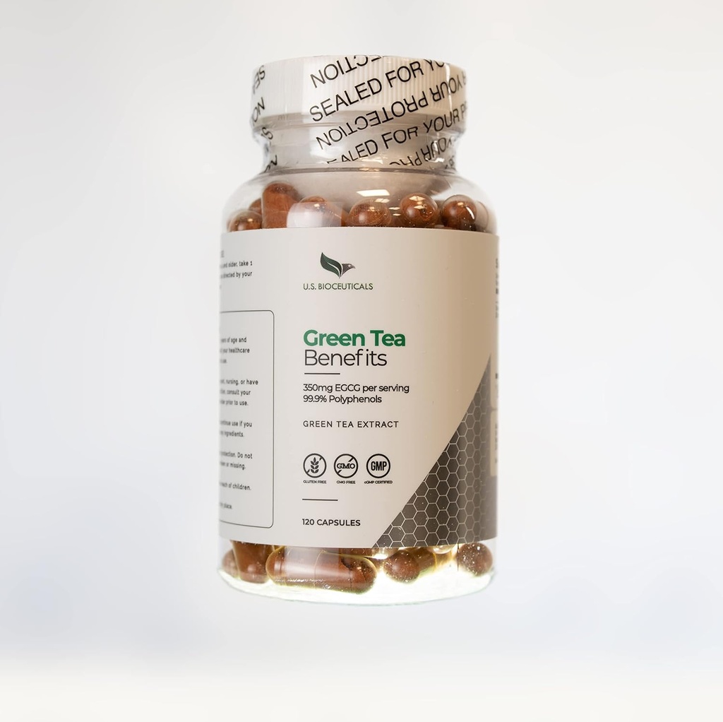 Beneficios del té verde - Más de 350 mg de EGCG Per Bottle - 99,9% Polyphenols - Asistencia Salud - 120 cápsulas por botella