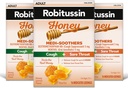 Robitussin Medi-Soothers Honey Lemon Throat Lozenges, Long-Lasting Cough + Sore Throat Pain Relief - 48 Cuenta (3 x 16ct Packs)