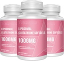 Liposomal Glutathione Softgels 1500MG, Reducido Glutathione Suplemento con vitamina C, mejor absorción, antioxidante no GMO potente para el envejecimiento saludable, detox, salud inmune, 180 Softgels
