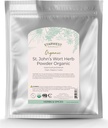 Botánicos más estrella del oeste Polvo orgánico de San Juan - Herb seco para té, hecho de la flor de hierba de San Juan, apoya la relajación, Kosher certificado, no GMO - Bulk 1 lb Bolsa