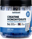 Nutricost Creatine Monohydrate Variedad Stickpacks (5 Sabores, 20 Servings) - Micronized, 5 Grams of Creatine Monohydrate Por Pack