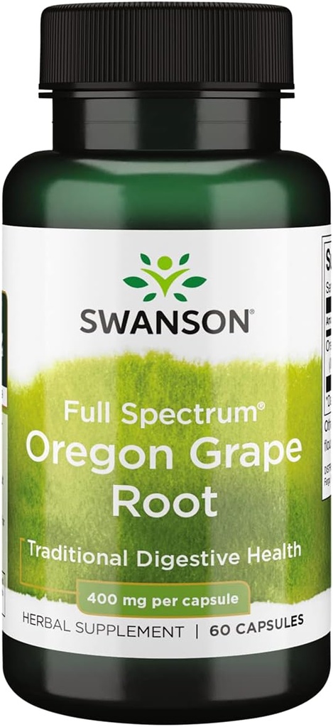 Swanson Full Spectrum Oregon-Grape Root 400 Milligrams 60 Capsules