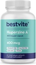 BestVITE Huperzine A 400mcg (120 cápsulas vegetarianas) - No Stearates - Vegan - No GMO - Gluten Gratis