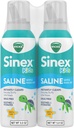 Vicks Sinex, Niños Saline Nasal Spray, Drug Free Ultra Fine Mist with Hint of Aloe, Edades 1+, Fast Everyday Stuffy Nose Relief for Kids, Clear Mucus from a Cold or Allergy, 5 OZ x 2