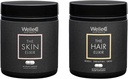 WelleCo, The Skin Elixir + The Hair Elixir, Vegan Beauty Supplements Bundle, Promotes Hair Growth " Reduce Breakage, Supports Healthy Skin " Collagen Formation, 60 cápsulas cada una